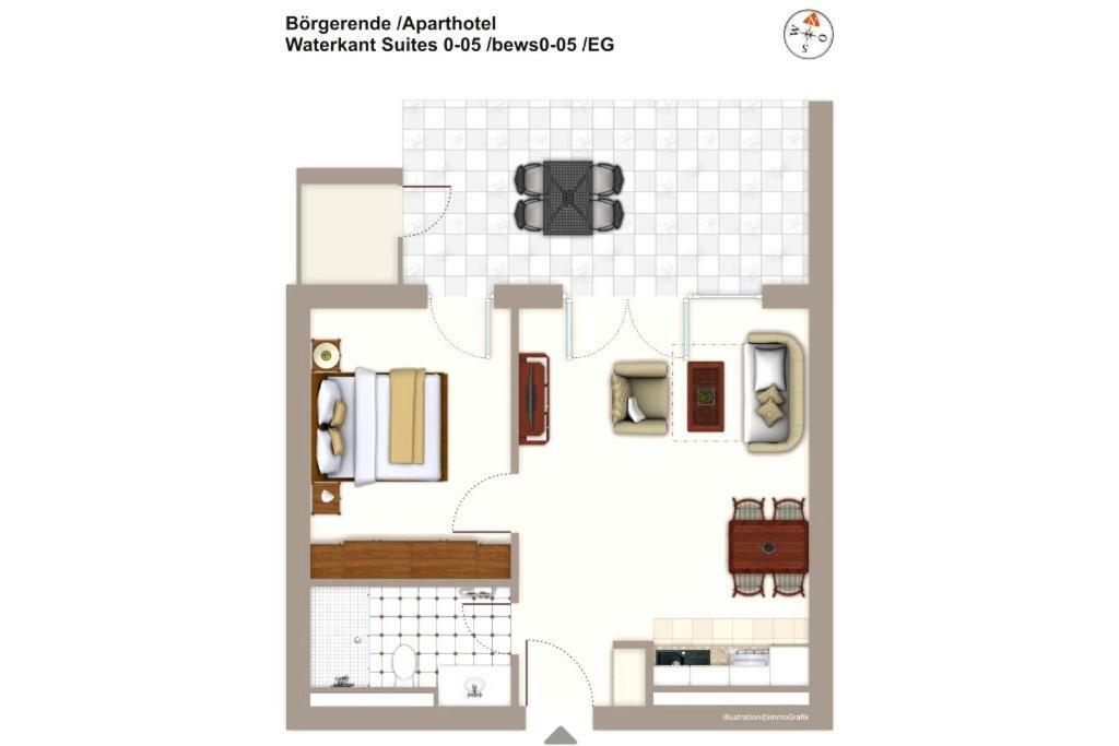 Waterkant Suite 0-05 Börgerende-Rethwisch Dış mekan fotoğraf
